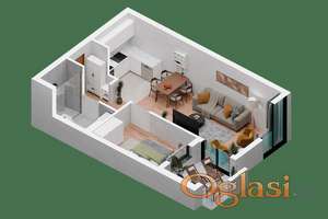 Podbara,dvosoban,izgradnja,